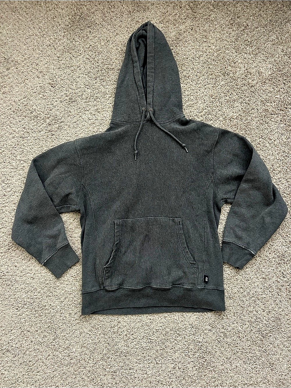 Gap VintageSoft Arch Logo Hoodie Black Pullover - Picture 1 of 6